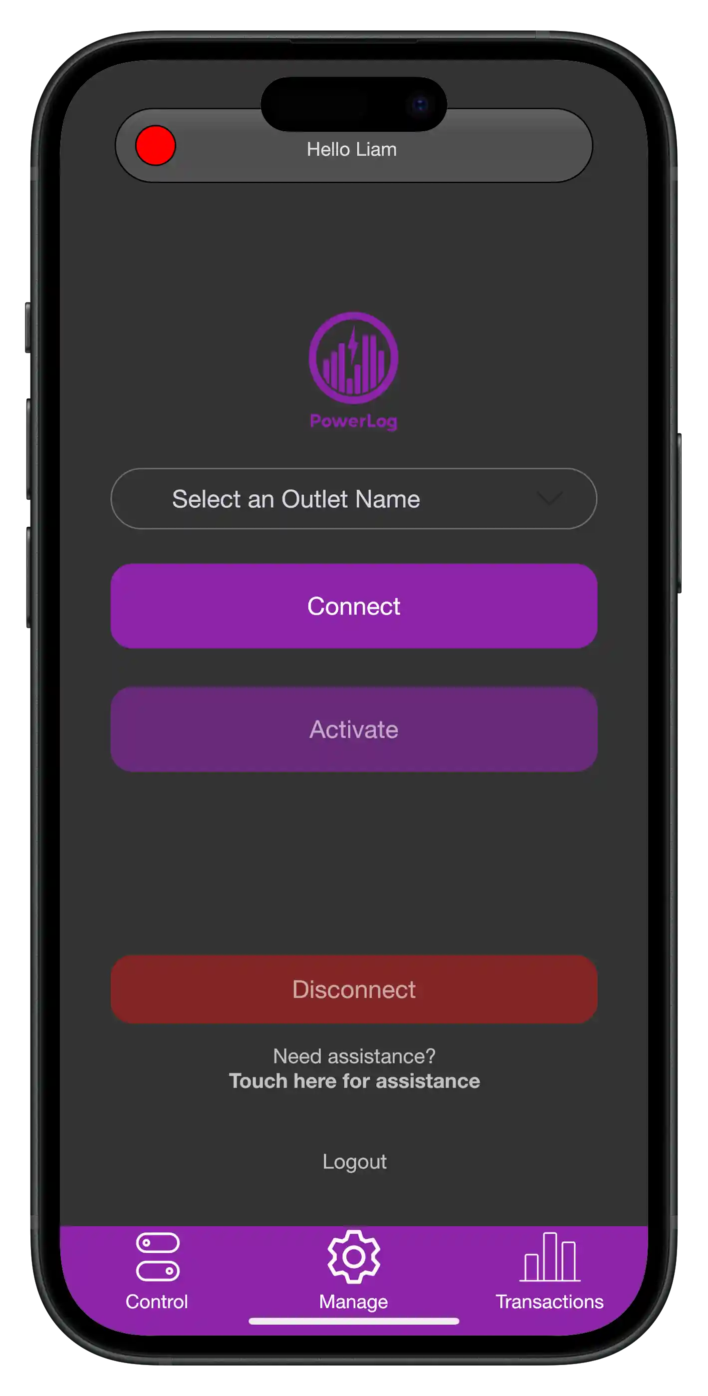 Powerlog mobile app